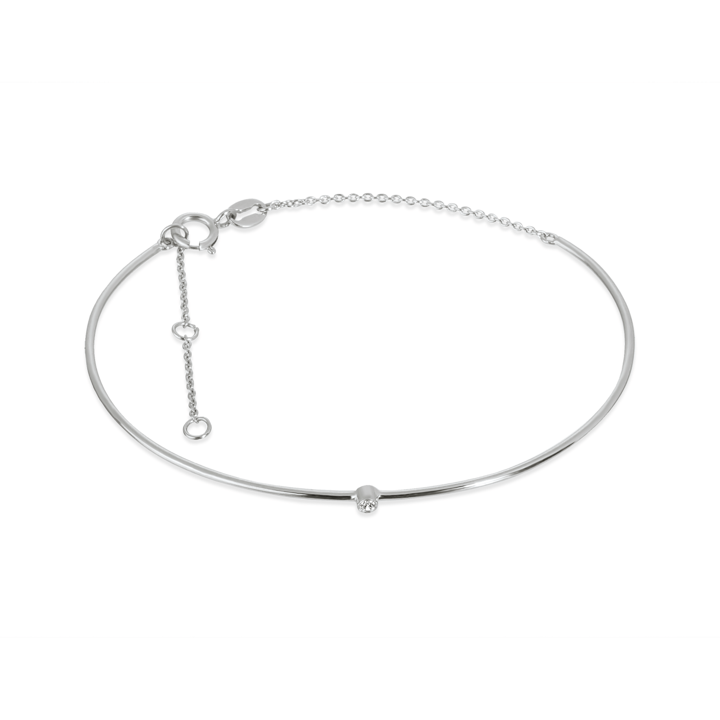 Bracelet en Or blanc 9k assemblé de Diamant HSI - Maison Di Giorgio