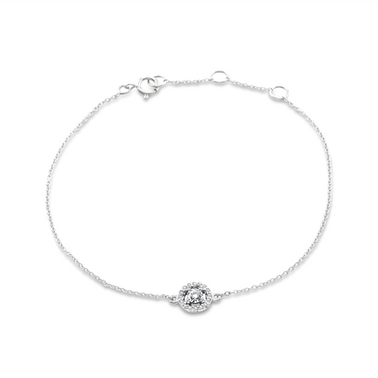 Bracelet en Or blanc 9k assemblé de Diamant HSI - Maison Di Giorgio