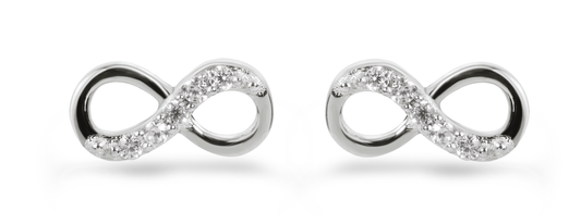 Boucles d'oreilles en Or blanc 9k assemblées de Diamant HSI - Maison Di Giorgio