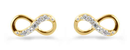 Boucles d'oreilles en Or jaune 9k assemblées de Diamant HSI - Maison Di Giorgio