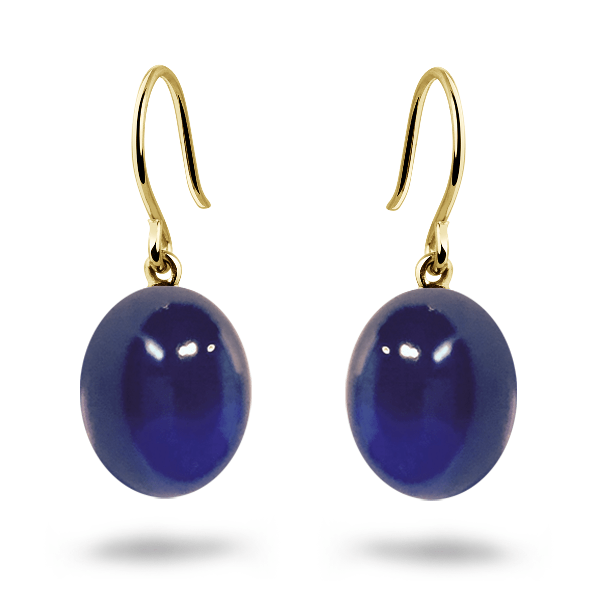 Boucles d'oreilles en Or jaune 9k assemblées de Quartz tanzanite - Maison Di Giorgio