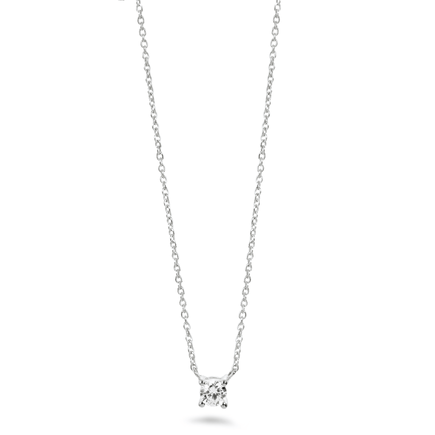 Collier en Or blanc 9k assemblé de Diamant HSI - Maison Di Giorgio