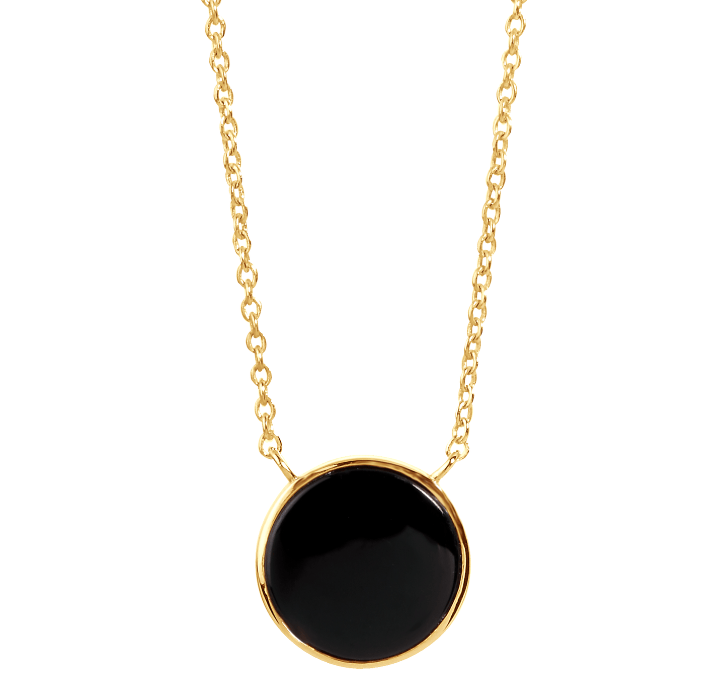 Collier en Or jaune 9k assemblé d'Onyx noir - Maison Di Giorgio