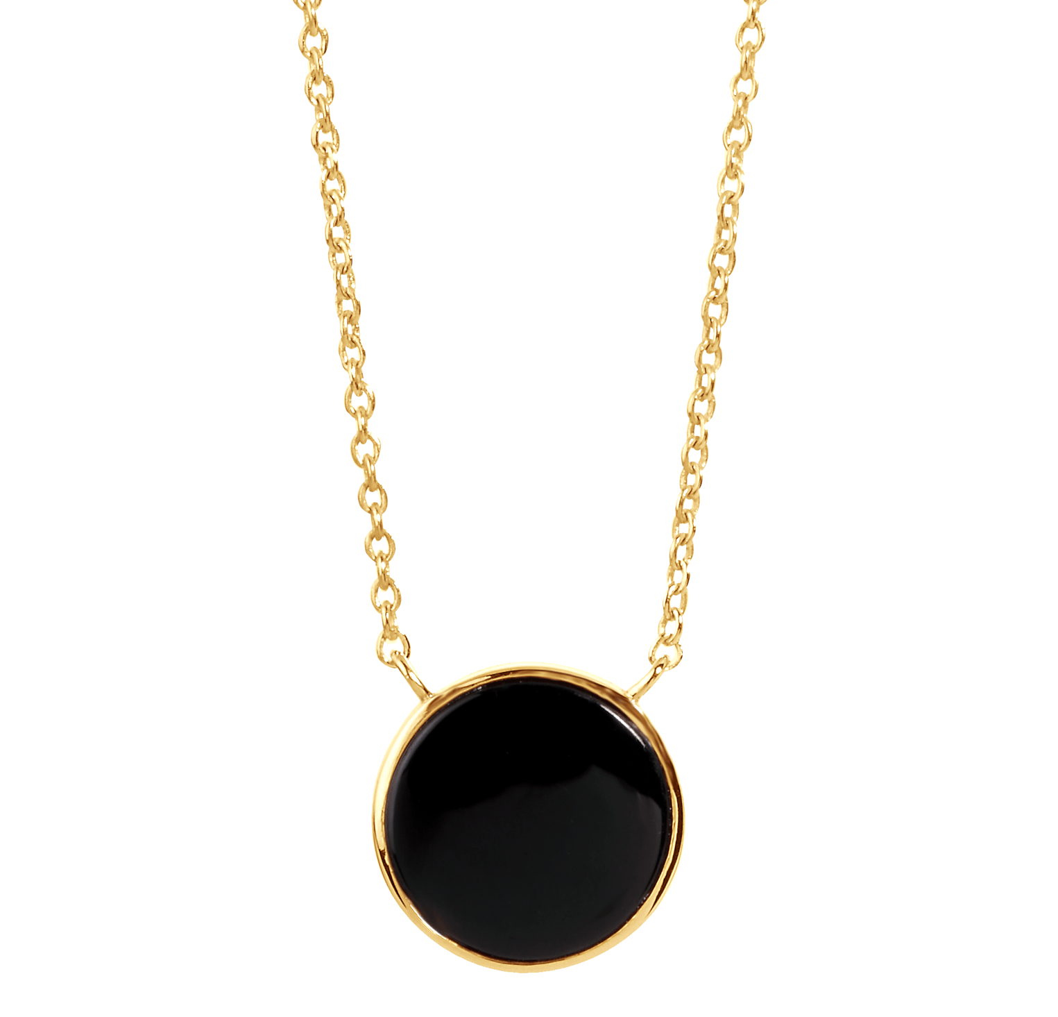 Collier en Or jaune 9k assemblé d'Onyx noir - Maison Di Giorgio