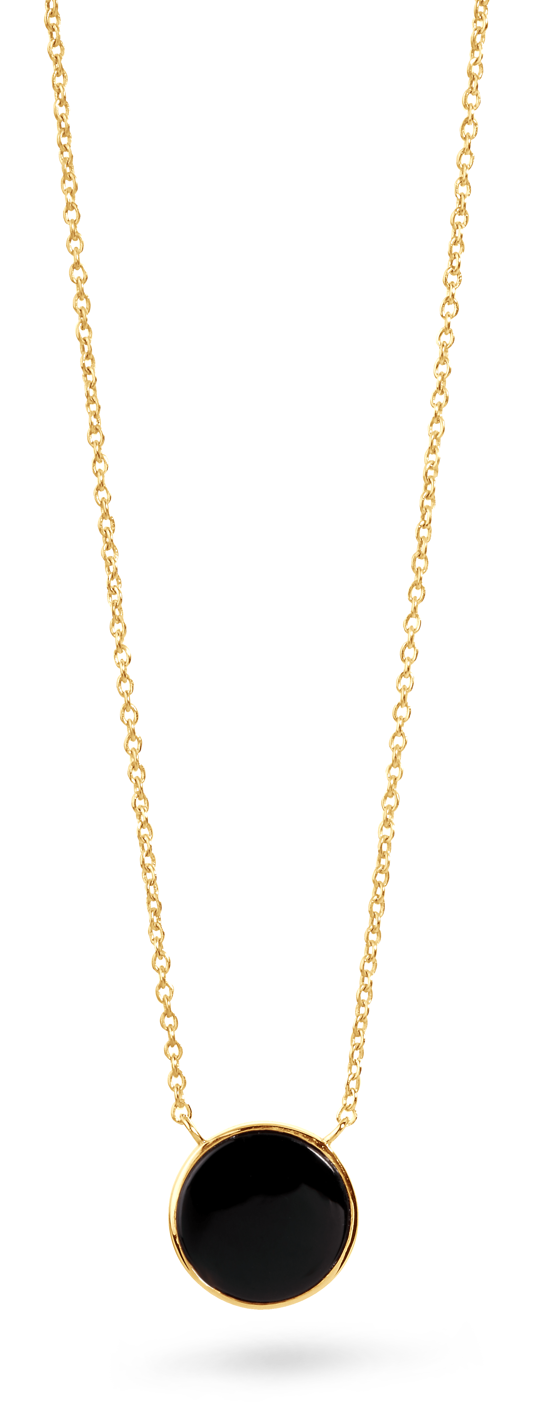 Collier en Or jaune 9k assemblé d'Onyx noir - Maison Di Giorgio