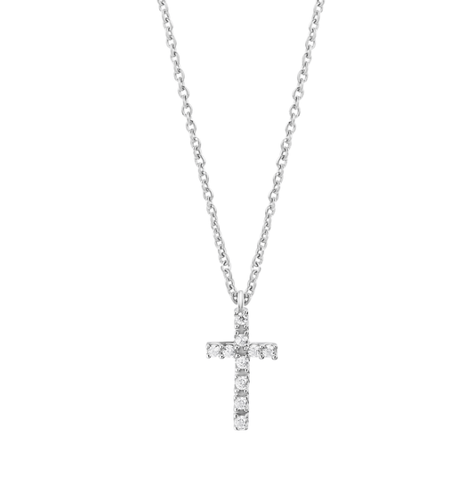 Pendentif en Or blanc 9k assemblé de Diamant HSI - Maison Di Giorgio