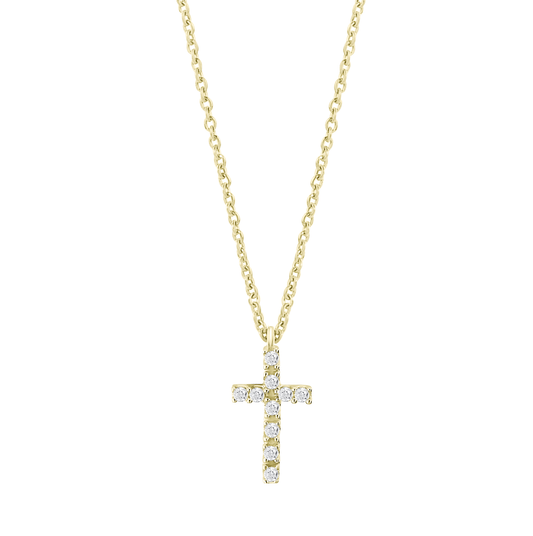 Pendentif en Or jaune 9k assemblé de Diamant HSI - Maison Di Giorgio