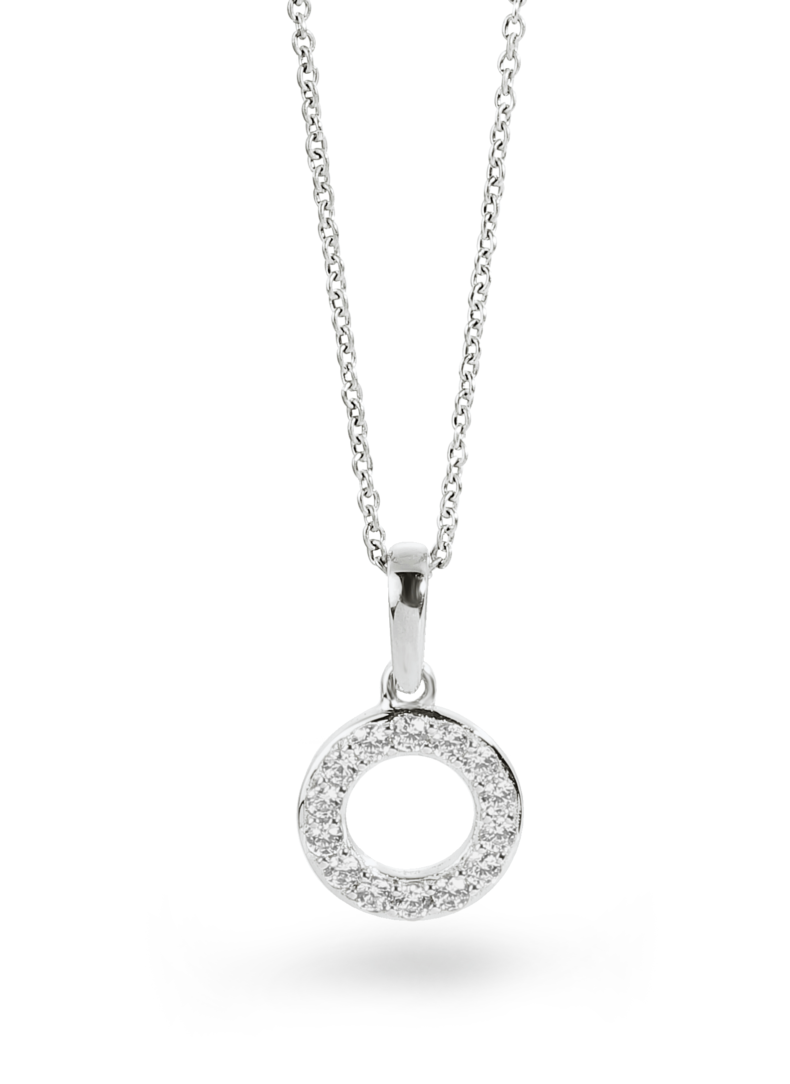 Pendentif en Or blanc 9k assemblé de Diamant HSI - Maison Di Giorgio