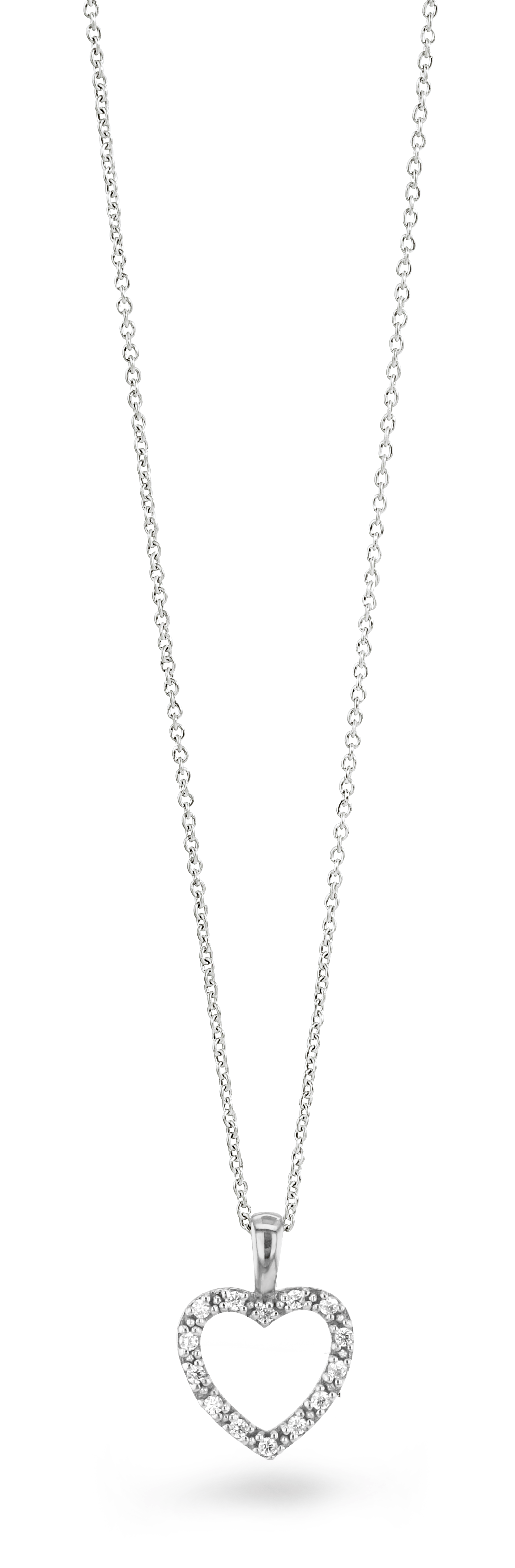 Pendentif en Or blanc 9k assemblé de Diamant HSI - Maison Di Giorgio