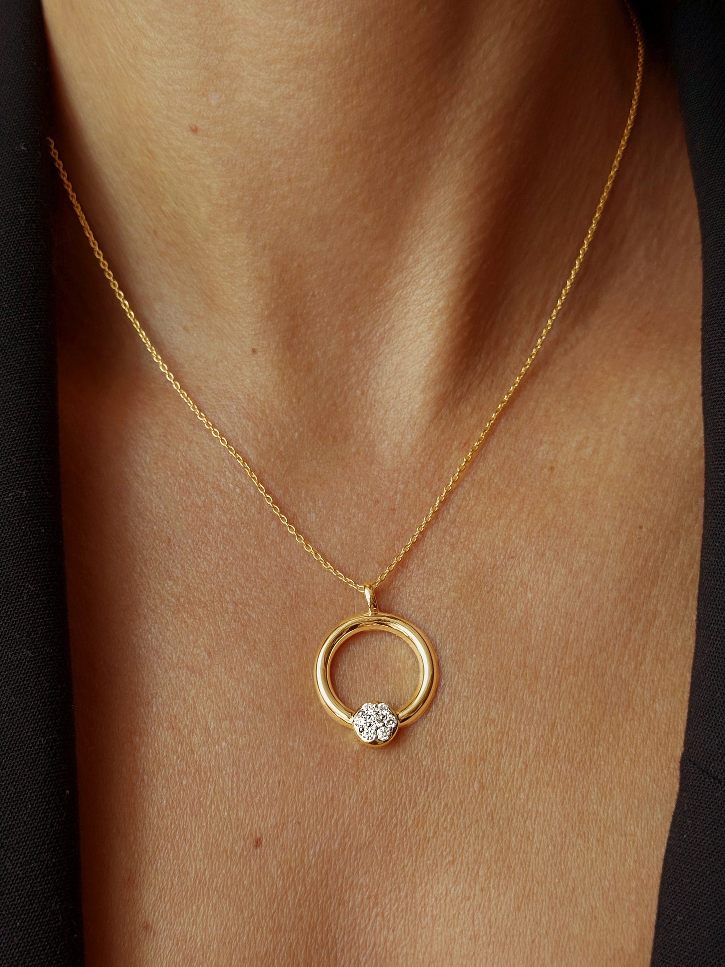 Pendentif en Or jaune 9k assemblé de Diamant HSI - Maison Di Giorgio