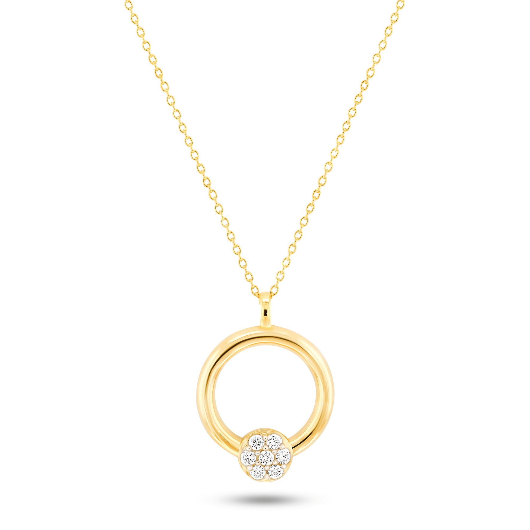 Pendentif en Or jaune 9k assemblé de Diamant HSI - Maison Di Giorgio