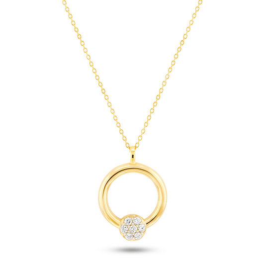 Pendentif en Or jaune 9k assemblé de Diamant HSI - Maison Di Giorgio