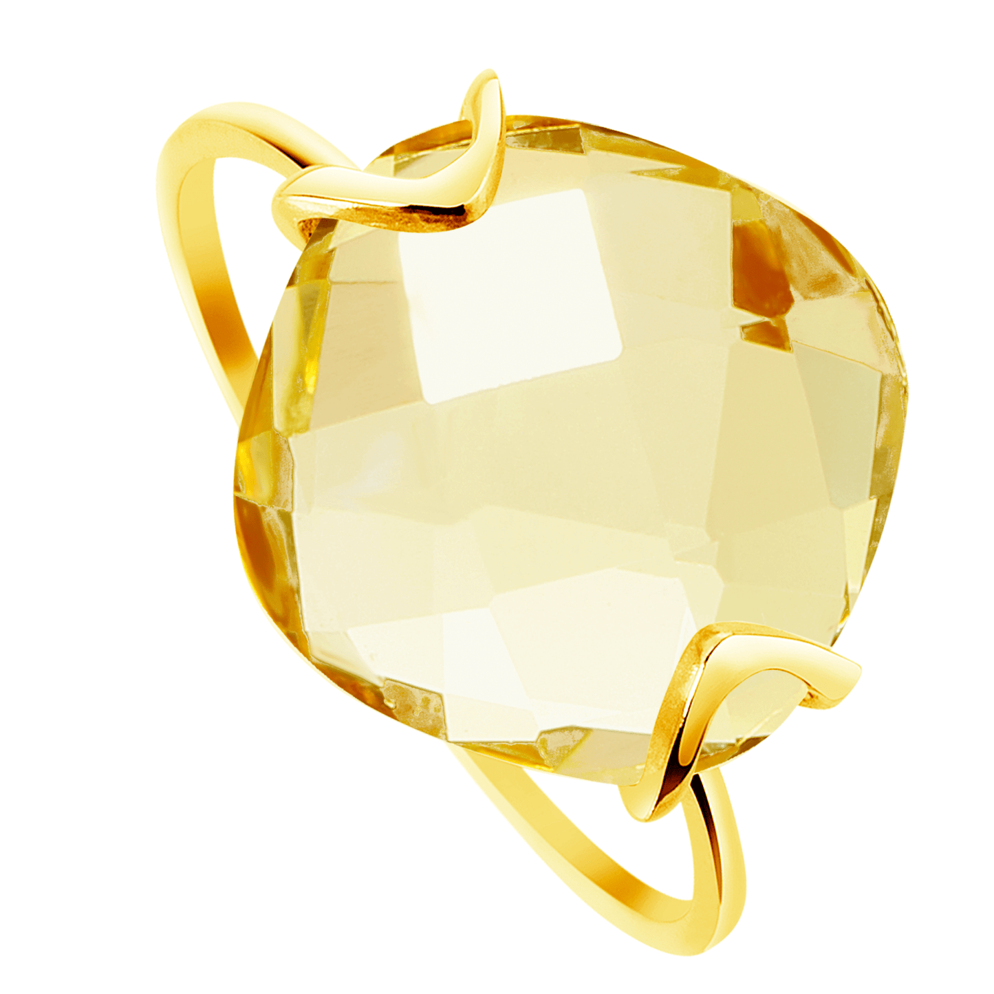 Bague en Or jaune 9k assemblée de Citrine - Maison Di Giorgio