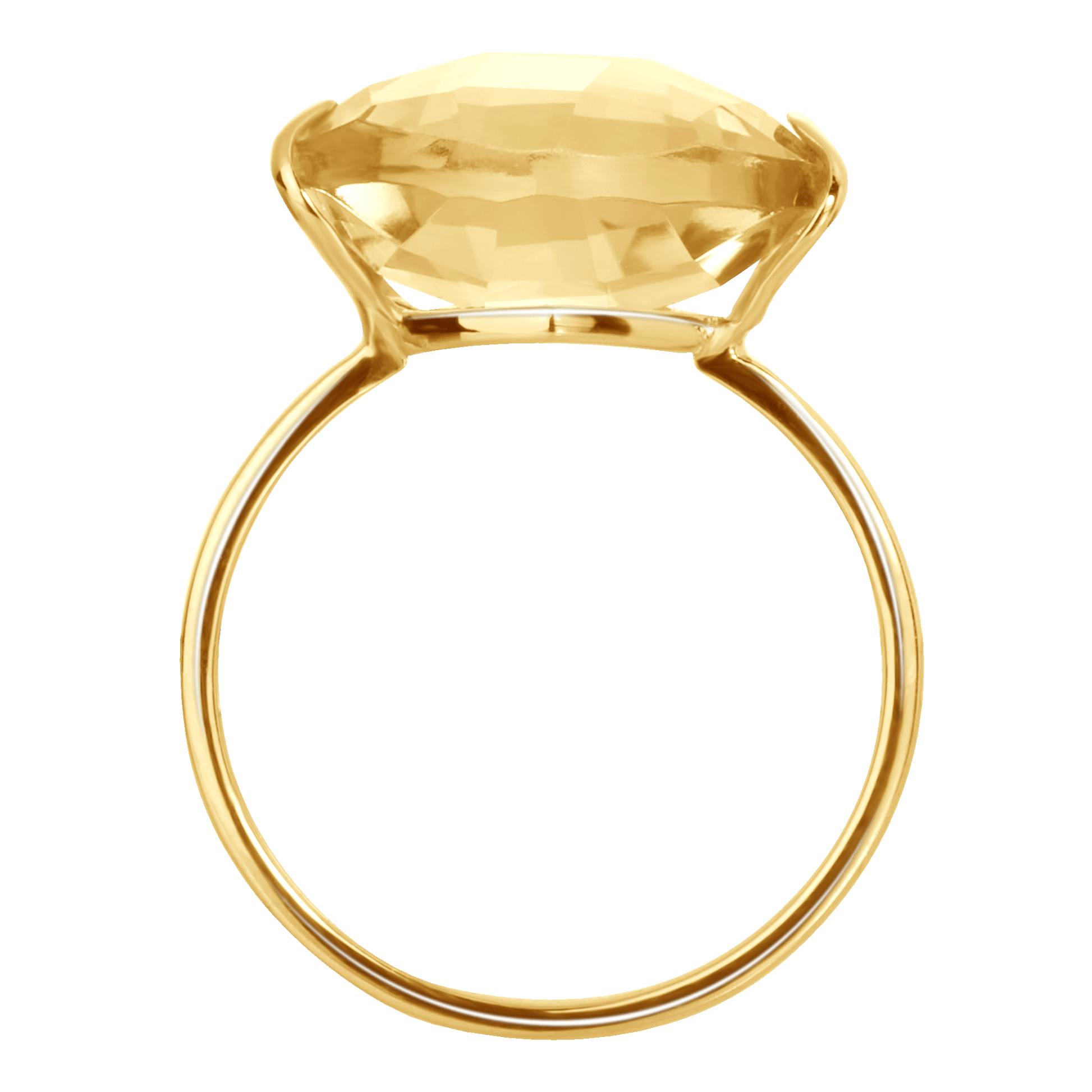 Bague en Or jaune 9k assemblée de Citrine - Maison Di Giorgio