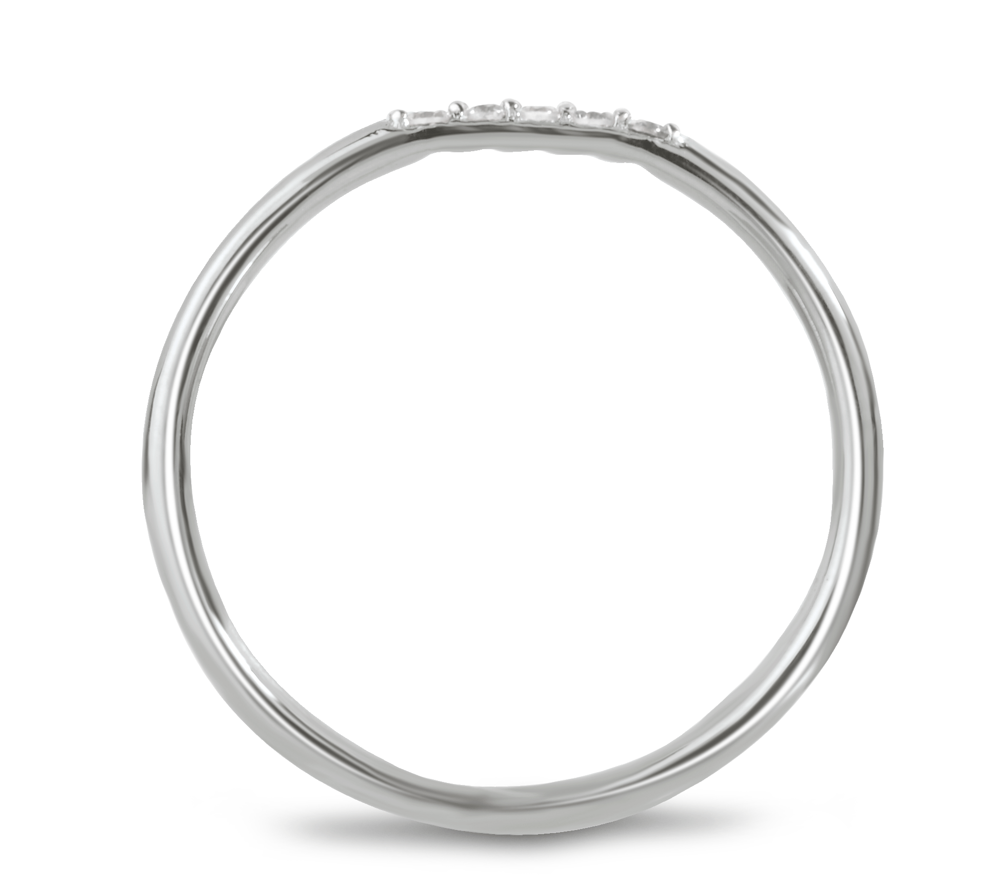 Bague en Or blanc 9k assemblée de Diamant HSI - Maison Di Giorgio