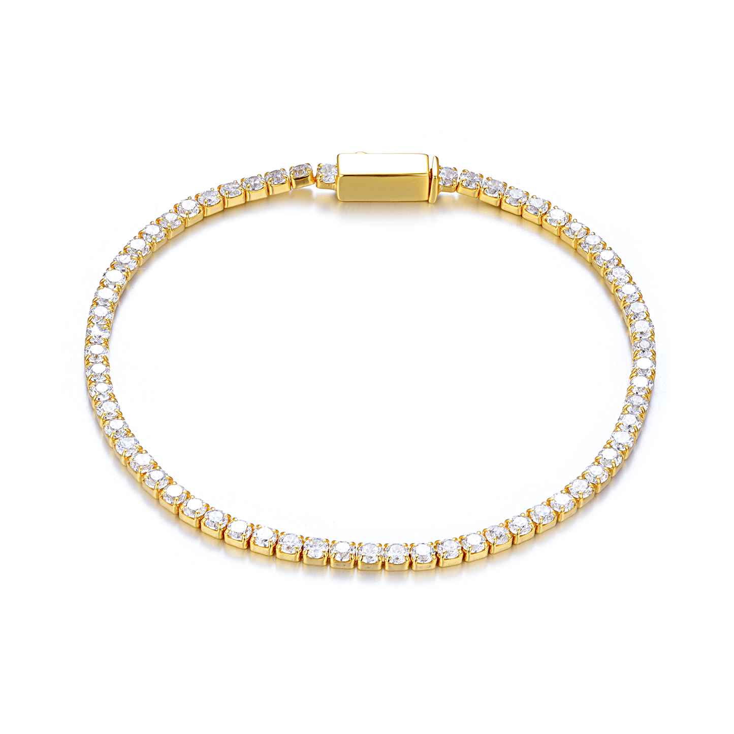 Bracelet doré Or jaune 18k assemblé d'oxyde de zirconium - Maison Di Giorgio