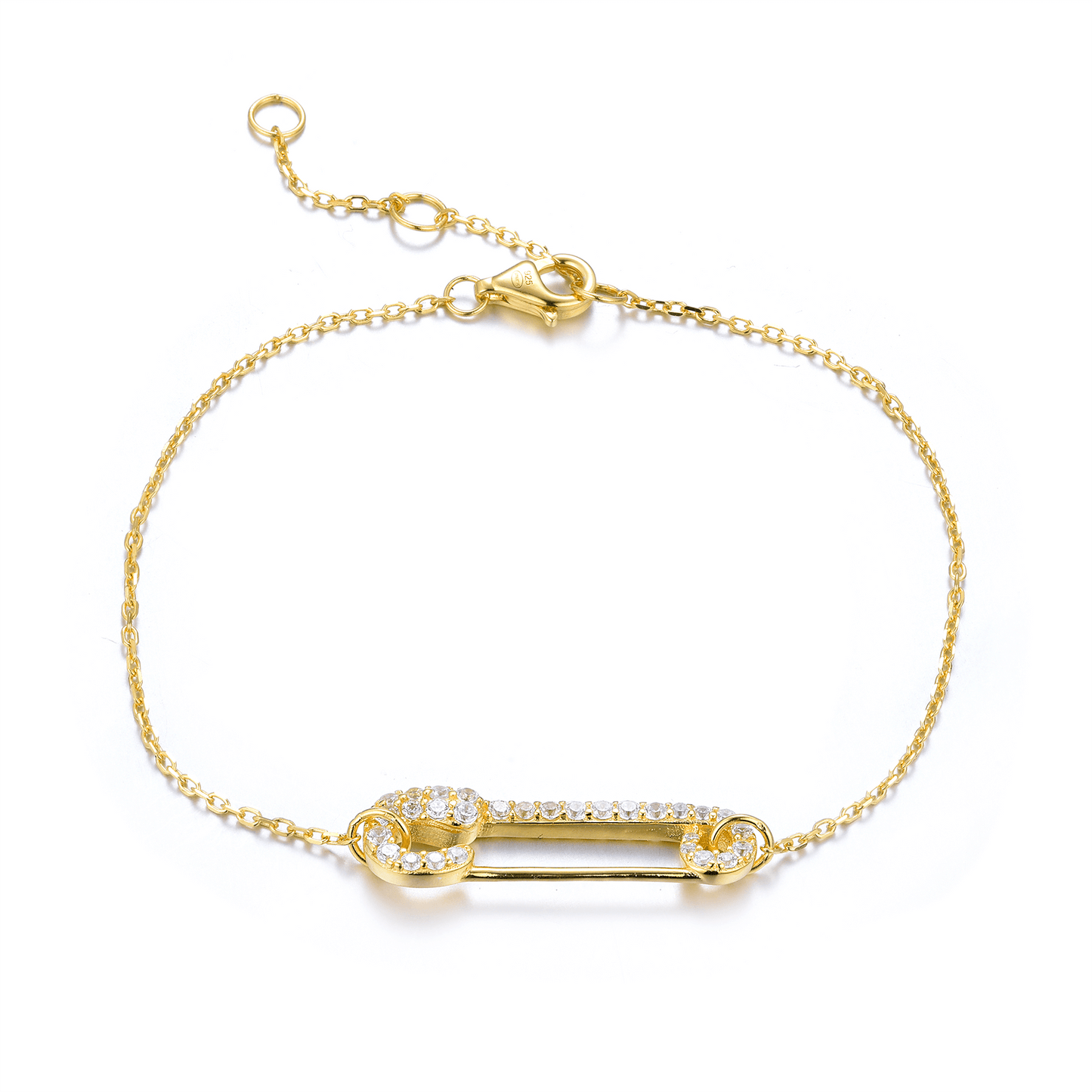 Bracelet doré Or jaune 18k assemblé d'oxyde de zirconium - Maison Di Giorgio