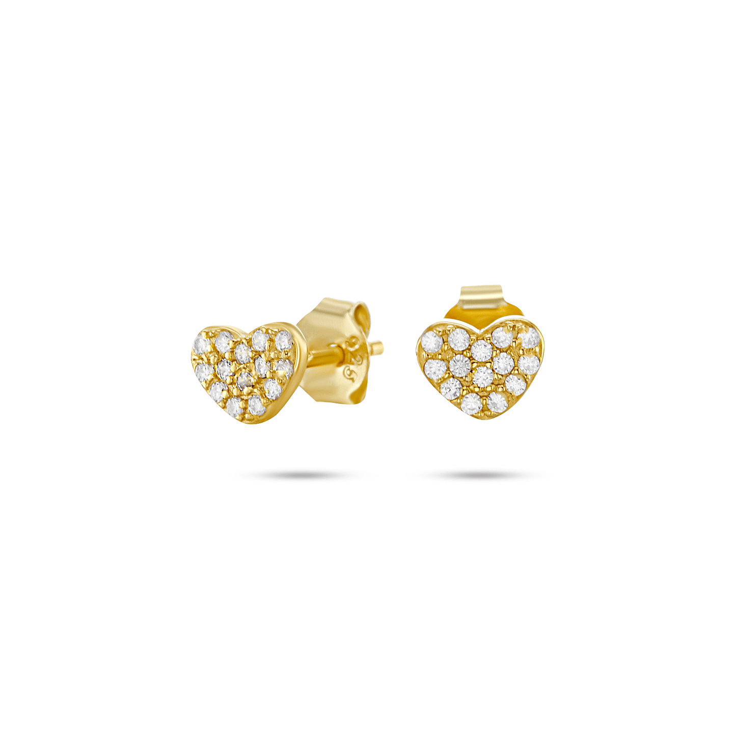 Boucles d'oreilles dorées Or jaune 18k assemblées d'Oxyde de zirconium - Maison Di Giorgio