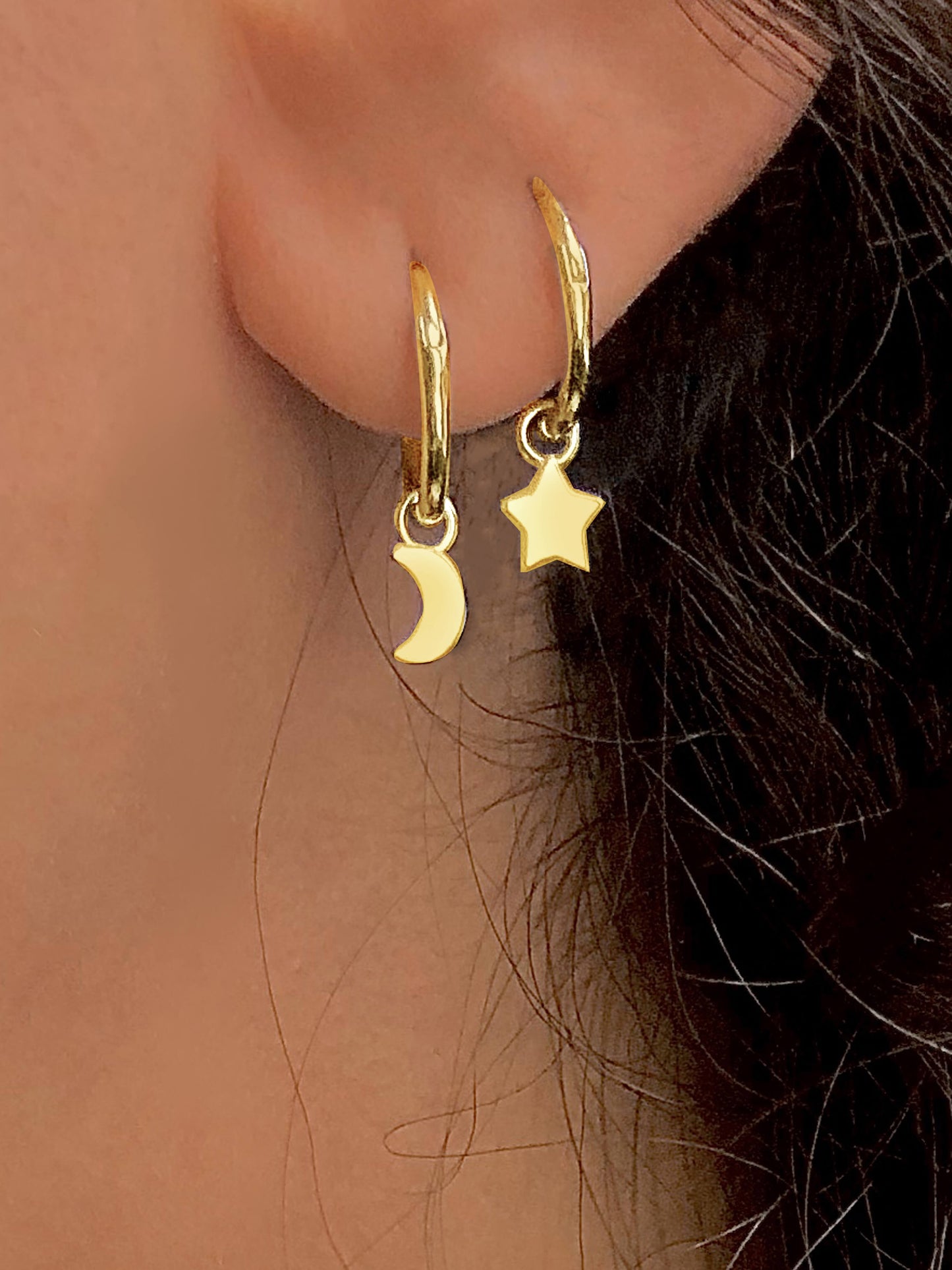 Boucles d'oreilles dorées Or jaune 18k - Maison Di Giorgio
