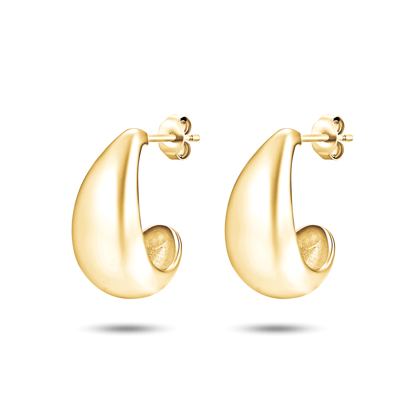 Boucles d'oreilles dorées Or jaune 18k - Maison Di Giorgio