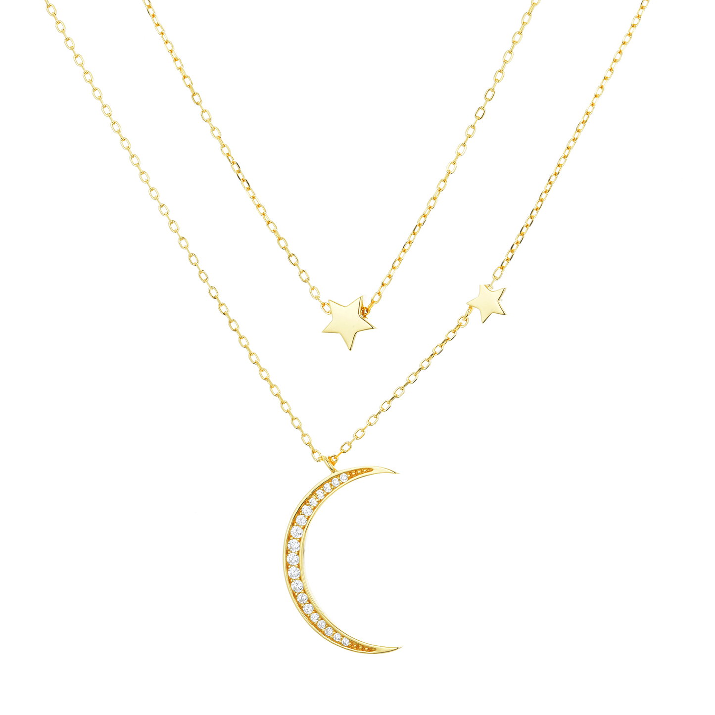 Collier doré Or jaune 18k assemblé d'oxyde de zirconium - Maison Di Giorgio