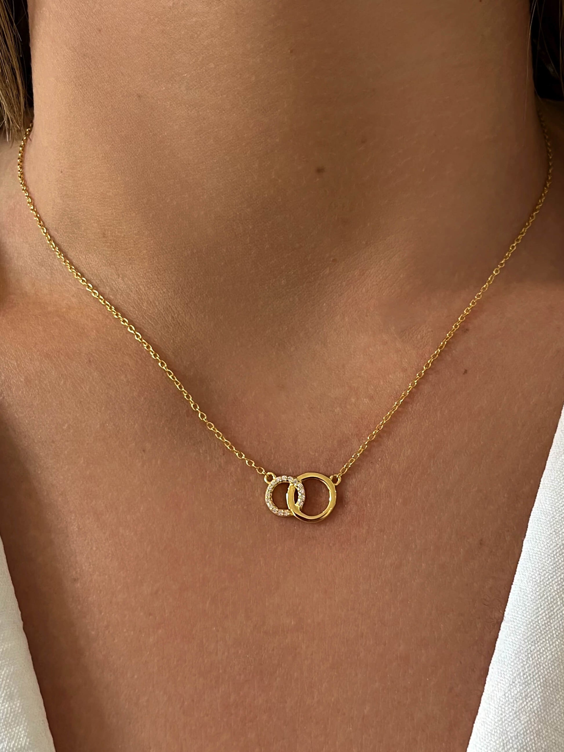 Collier doré Or jaune 18k assemblé d'oxyde de zirconium - Maison Di Giorgio