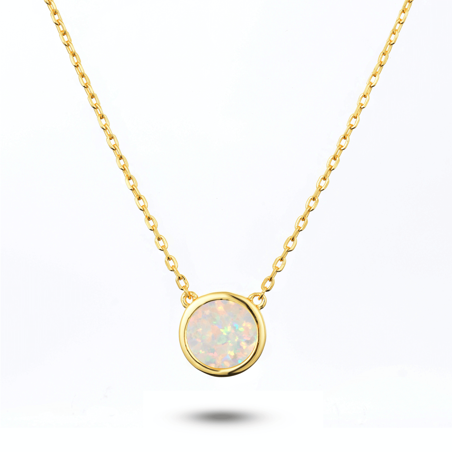 Collier doré Or jaune 18k assemblé d'opale - Maison Di Giorgio