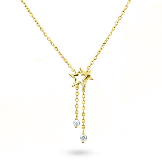 Collier doré Or jaune 18k assemblé d'oxyde de zirconium - Maison Di Giorgio
