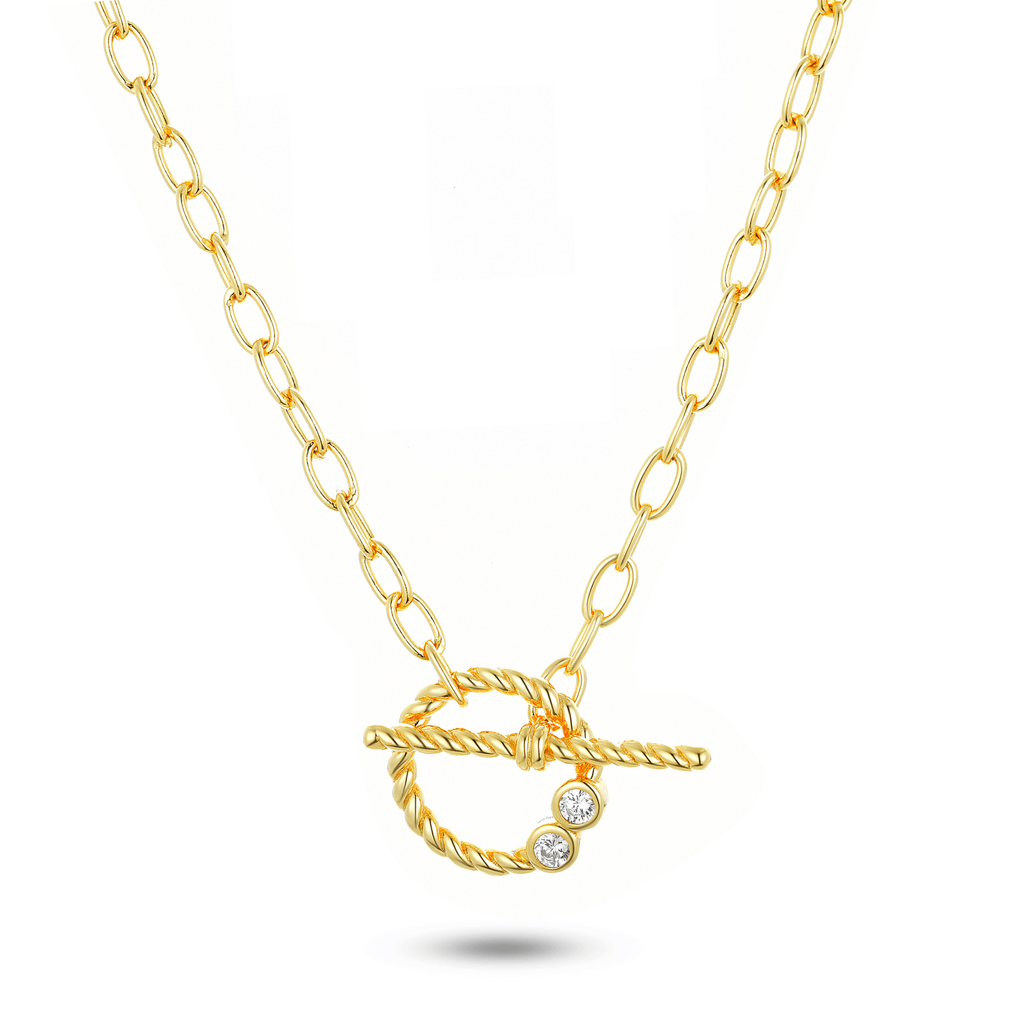 Collier doré Or jaune 18k assemblé d'oxyde de zirconium - Maison Di Giorgio