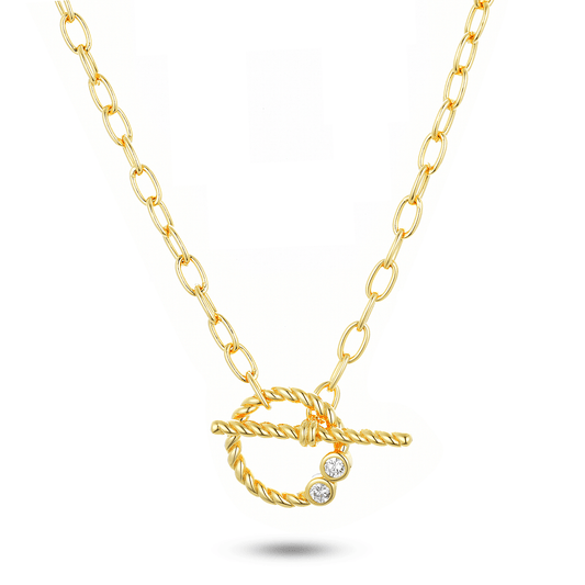 Collier doré Or jaune 18k assemblé d'oxyde de zirconium - Maison Di Giorgio