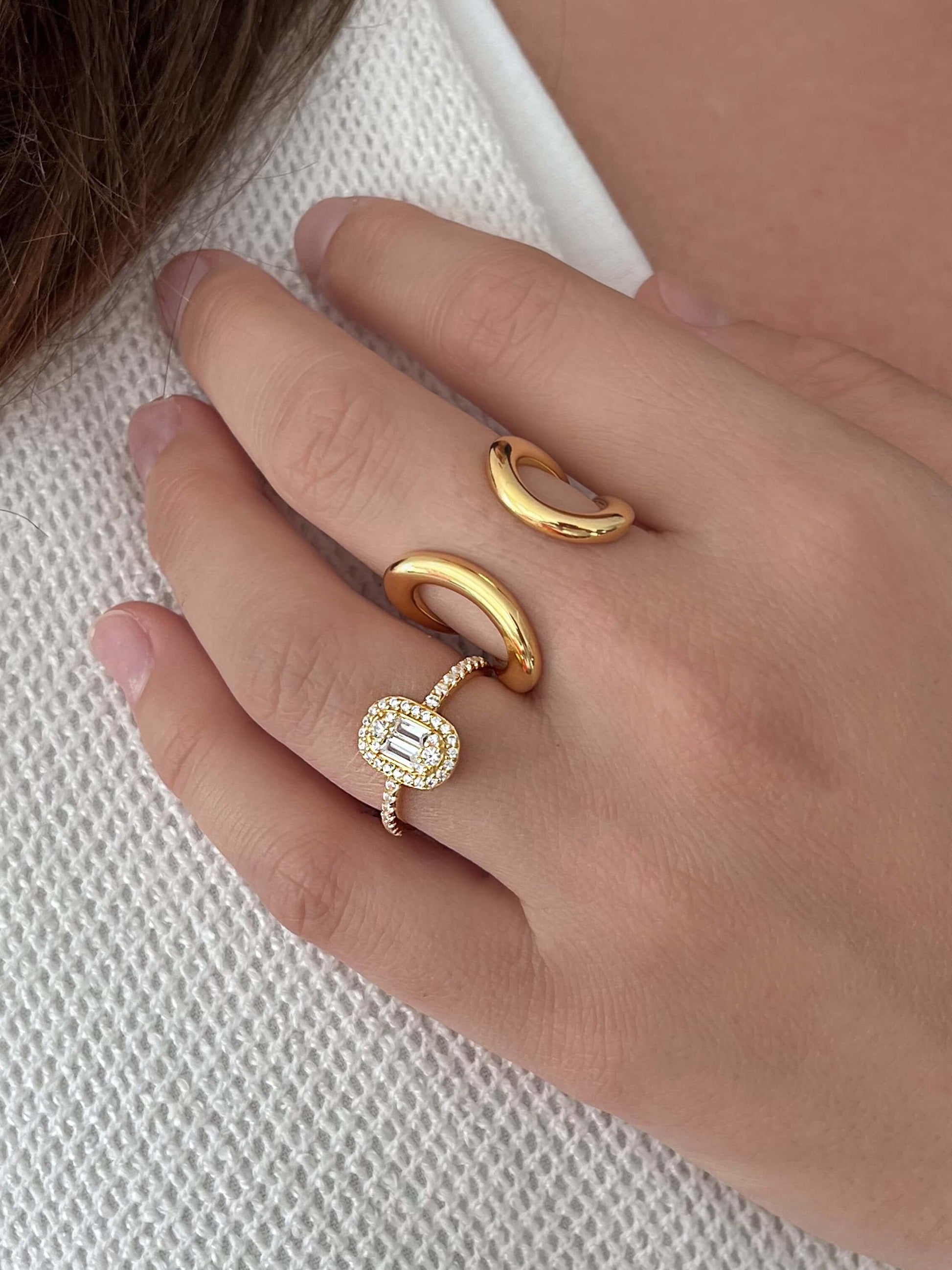 Bague dorée Or jaune 18k - Maison Di Giorgio