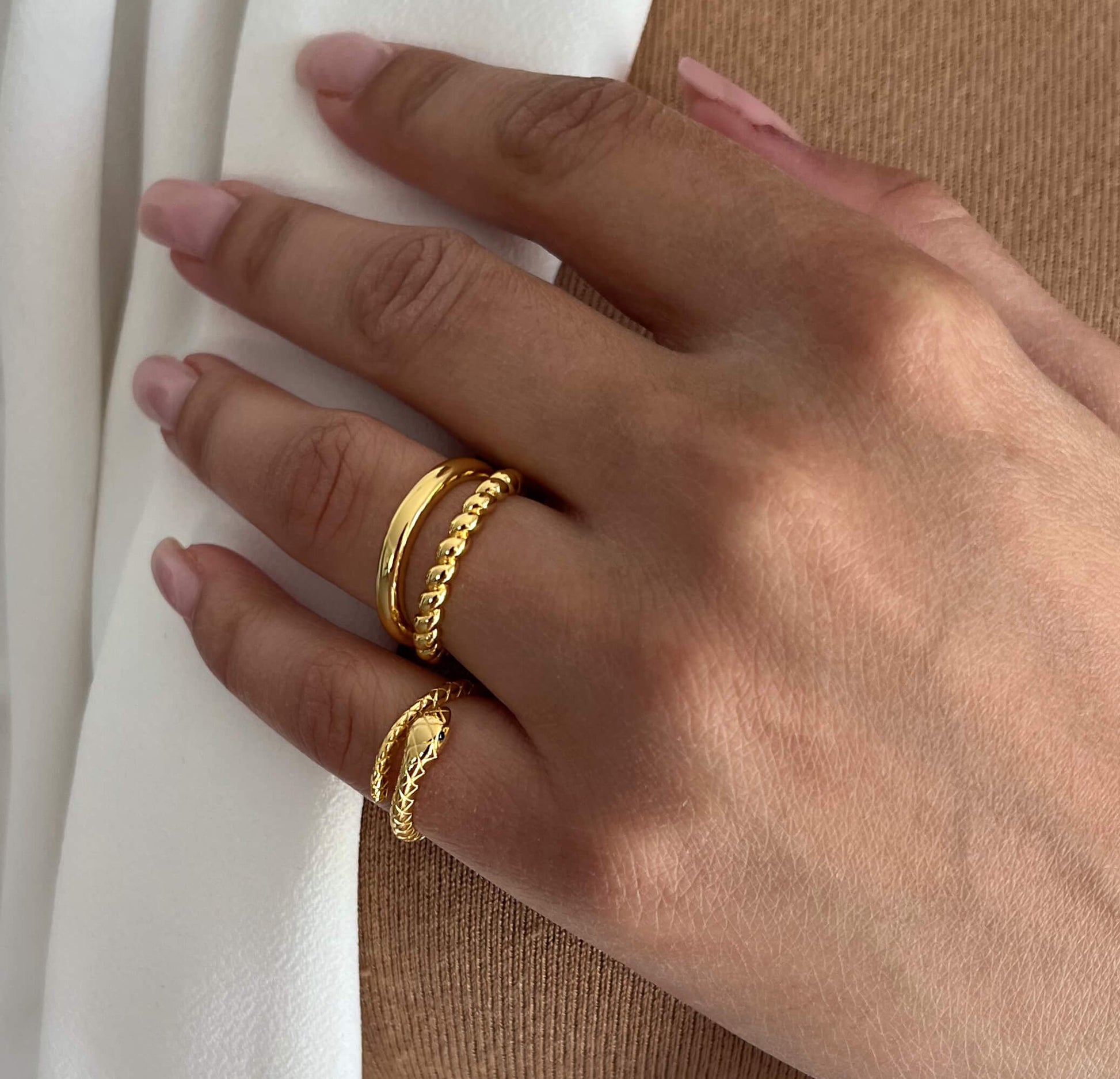 Bague dorée Or jaune 18k - Maison Di Giorgio