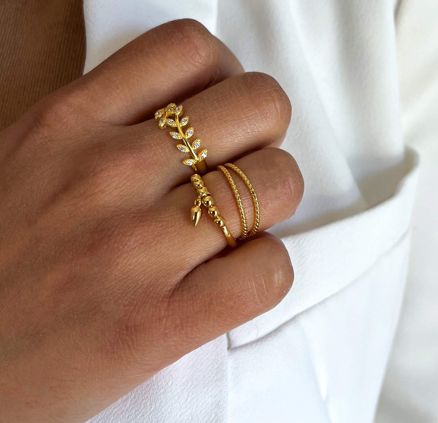 Bague dorée Or jaune 18k - Maison Di Giorgio