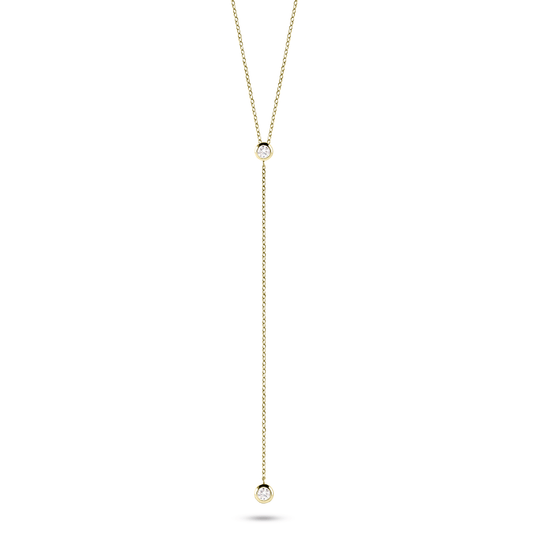 Collier doré Or jaune 18k assemblé d'oxyde de zirconium - Maison Di Giorgio