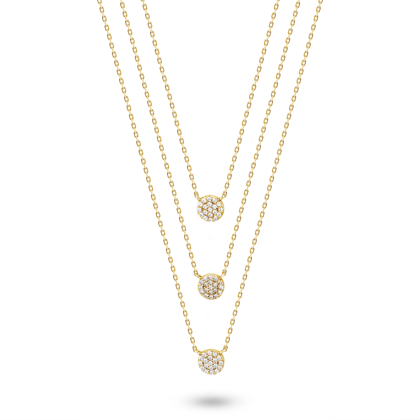 Collier doré Or jaune 18k assemblé d'oxyde de zirconium - Maison Di Giorgio