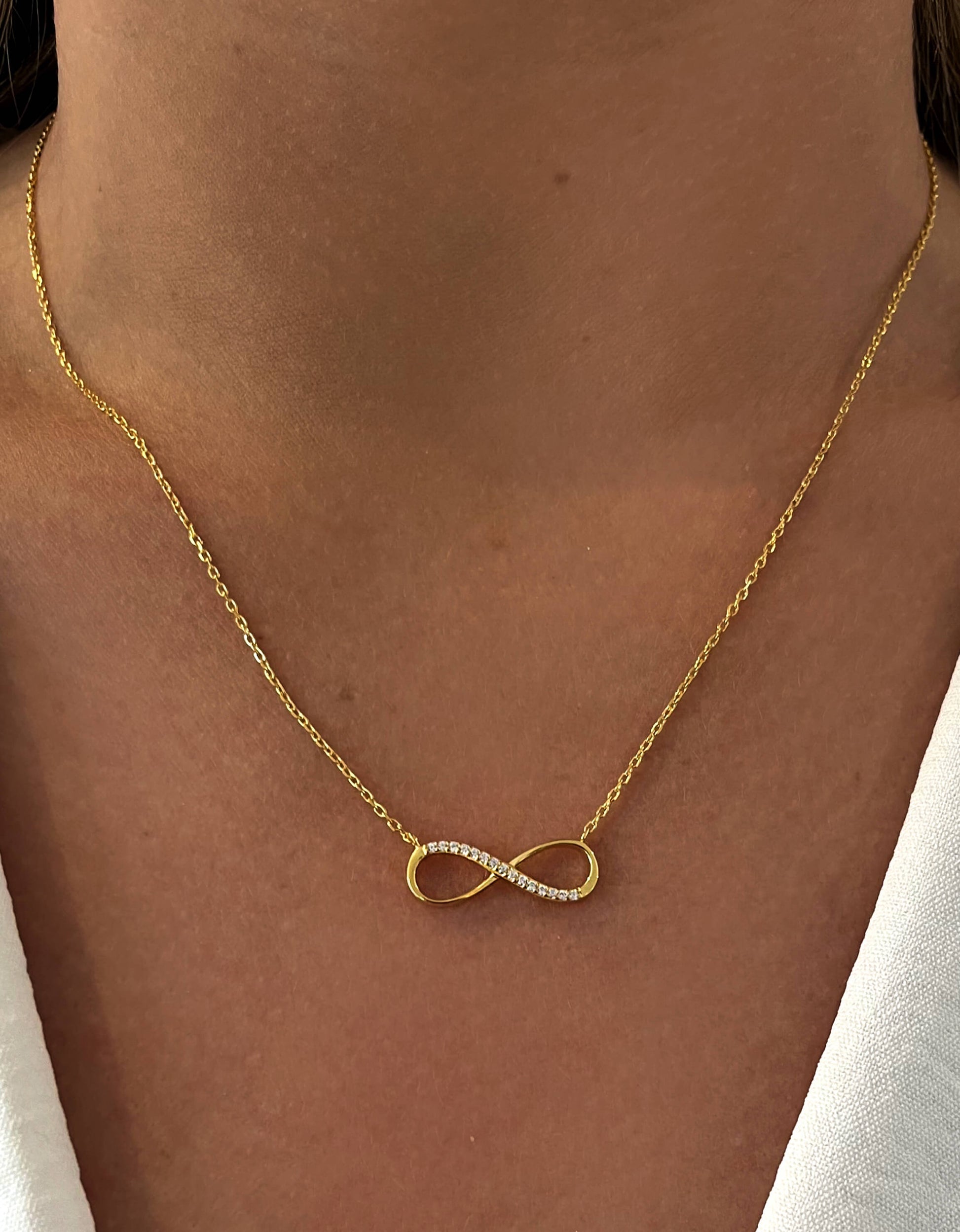 Collier doré Or jaune 18k assemblé d'oxyde de zirconium - Maison Di Giorgio