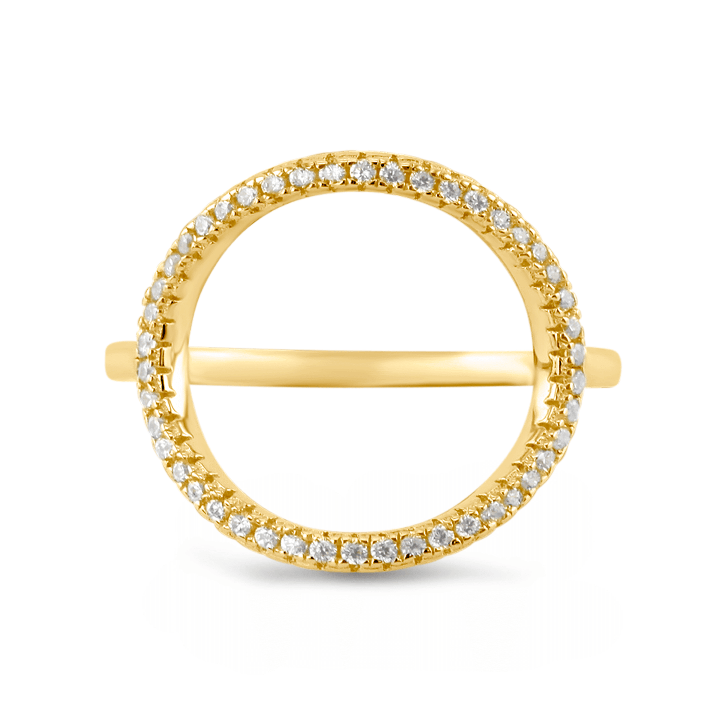 Bague dorée Or jaune 18k assemblée d'Oxyde de zirconium - Maison Di Giorgio
