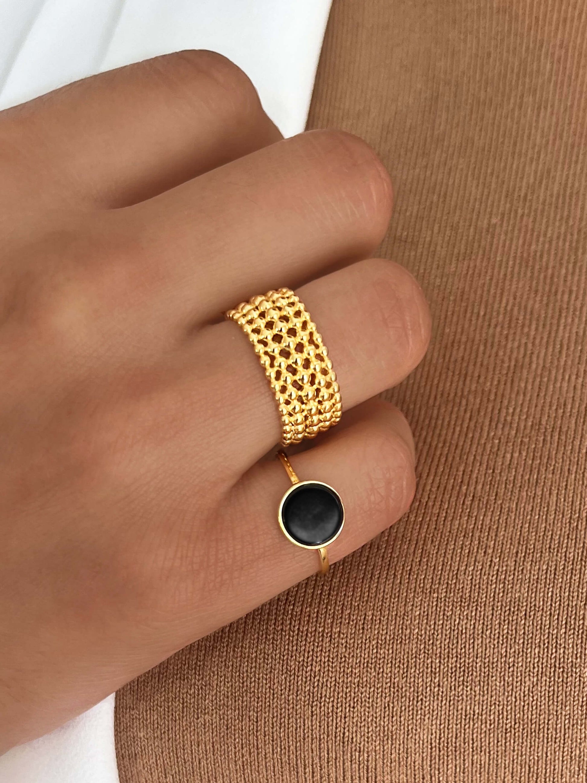 Bague dorée Or jaune 18k - Maison Di Giorgio