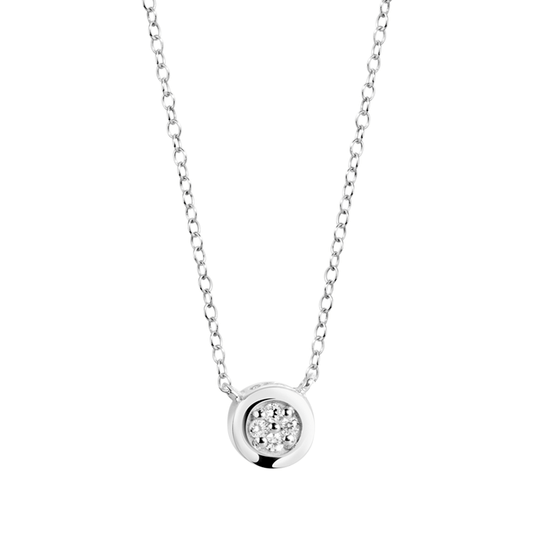Collier en Argent 925 plaqué Rhodium assemblé de Diamant HSI - Maison Di Giorgio
