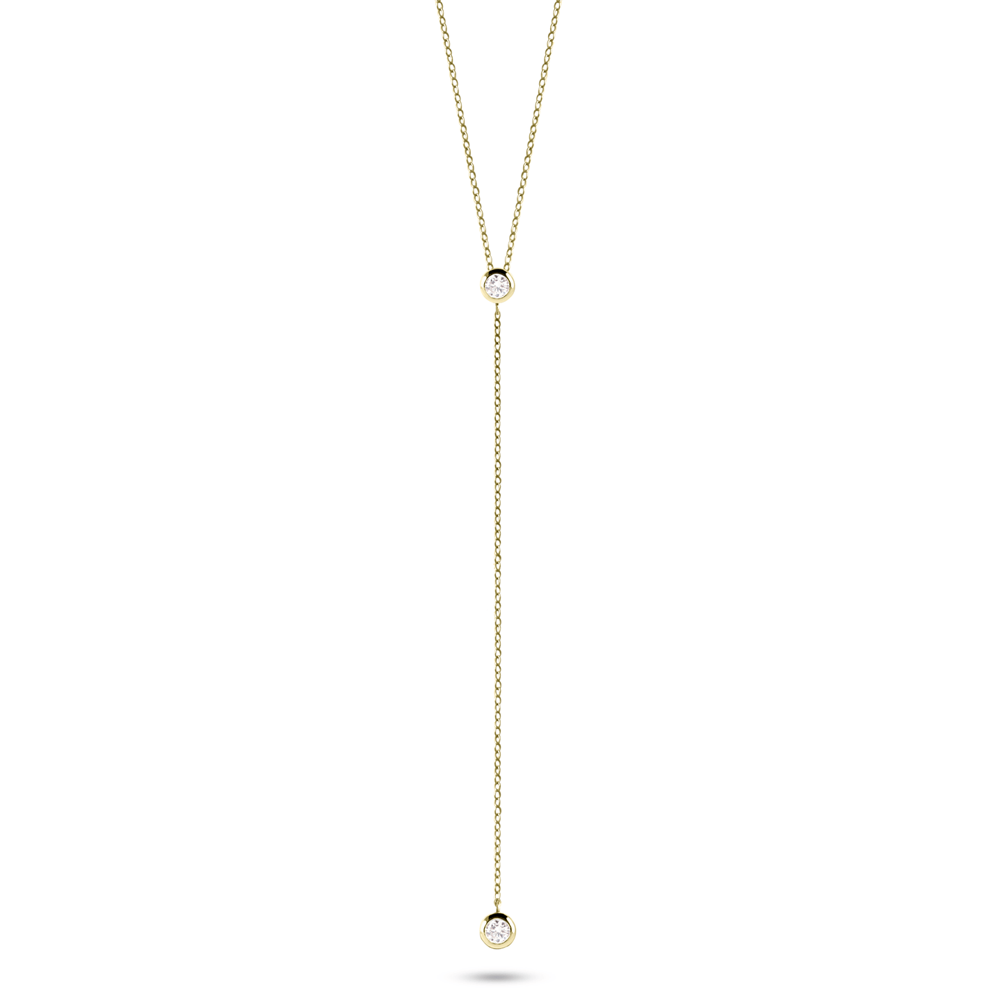 Collier en Argent 925 doré Or jaune 18k assemblé d'Oxyde de zirconium - Maison Di Giorgio