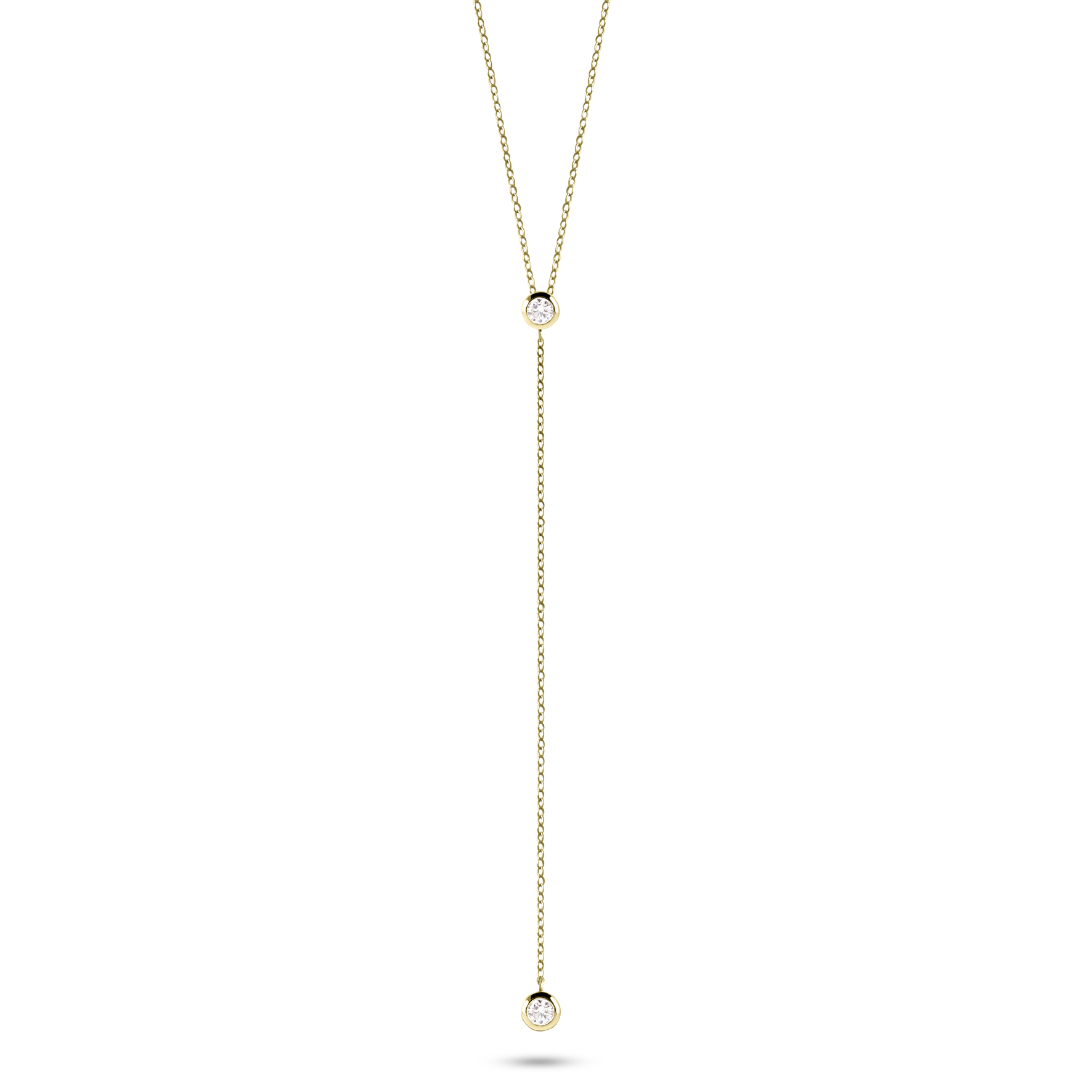 Collier en Argent 925 doré Or jaune 18k assemblé d'Oxyde de zirconium - Maison Di Giorgio