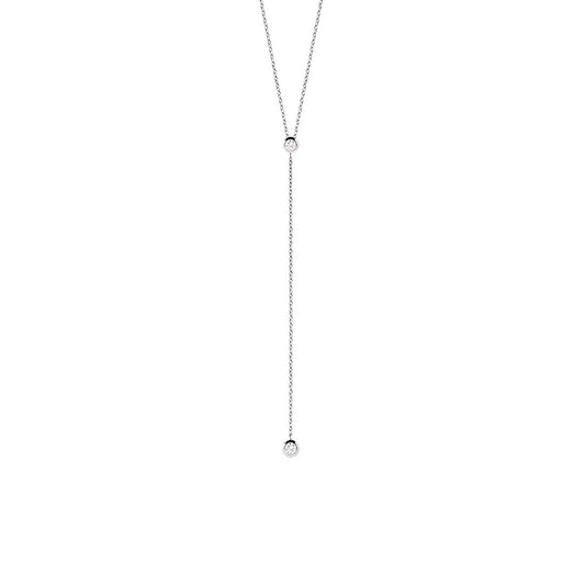 Collier en Argent 925 plaqué Rhodium assemblé d'Oxyde de zirconium - Maison Di Giorgio