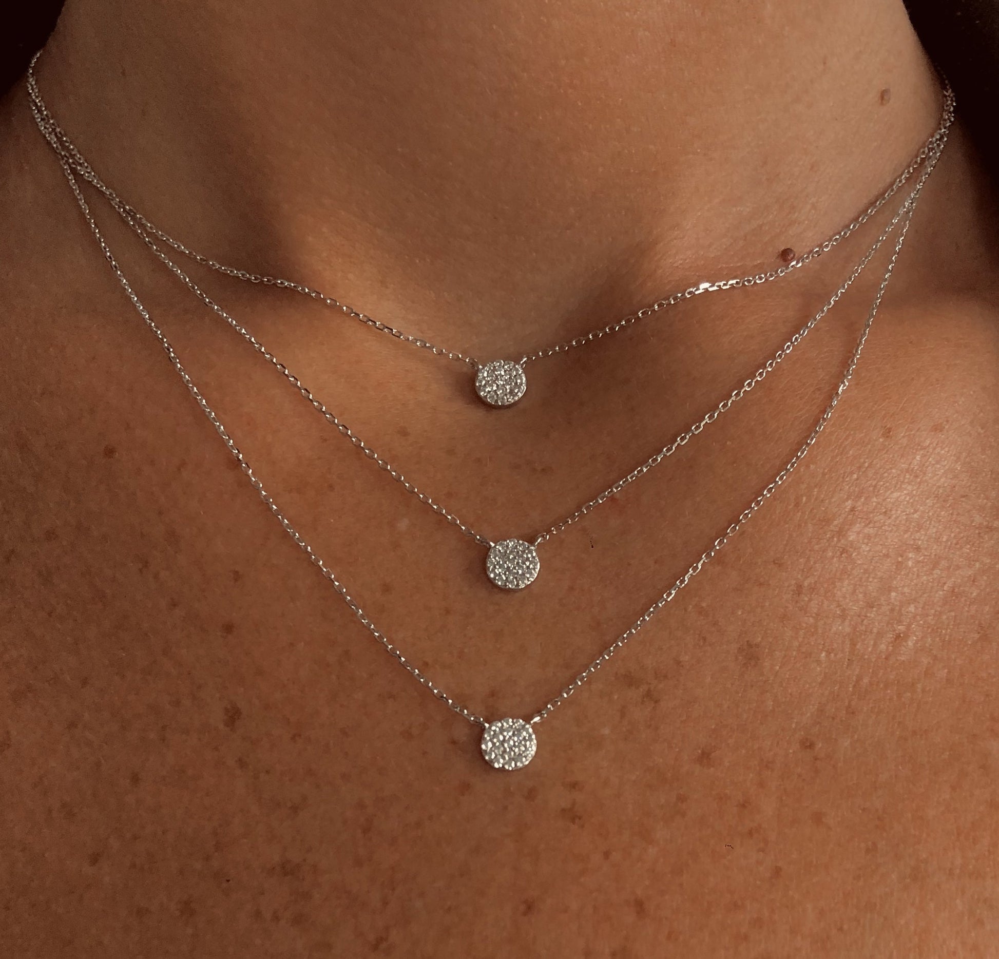 Collier en Argent 925 plaqué Rhodium assemblé d'Oxyde de zirconium - Maison Di Giorgio