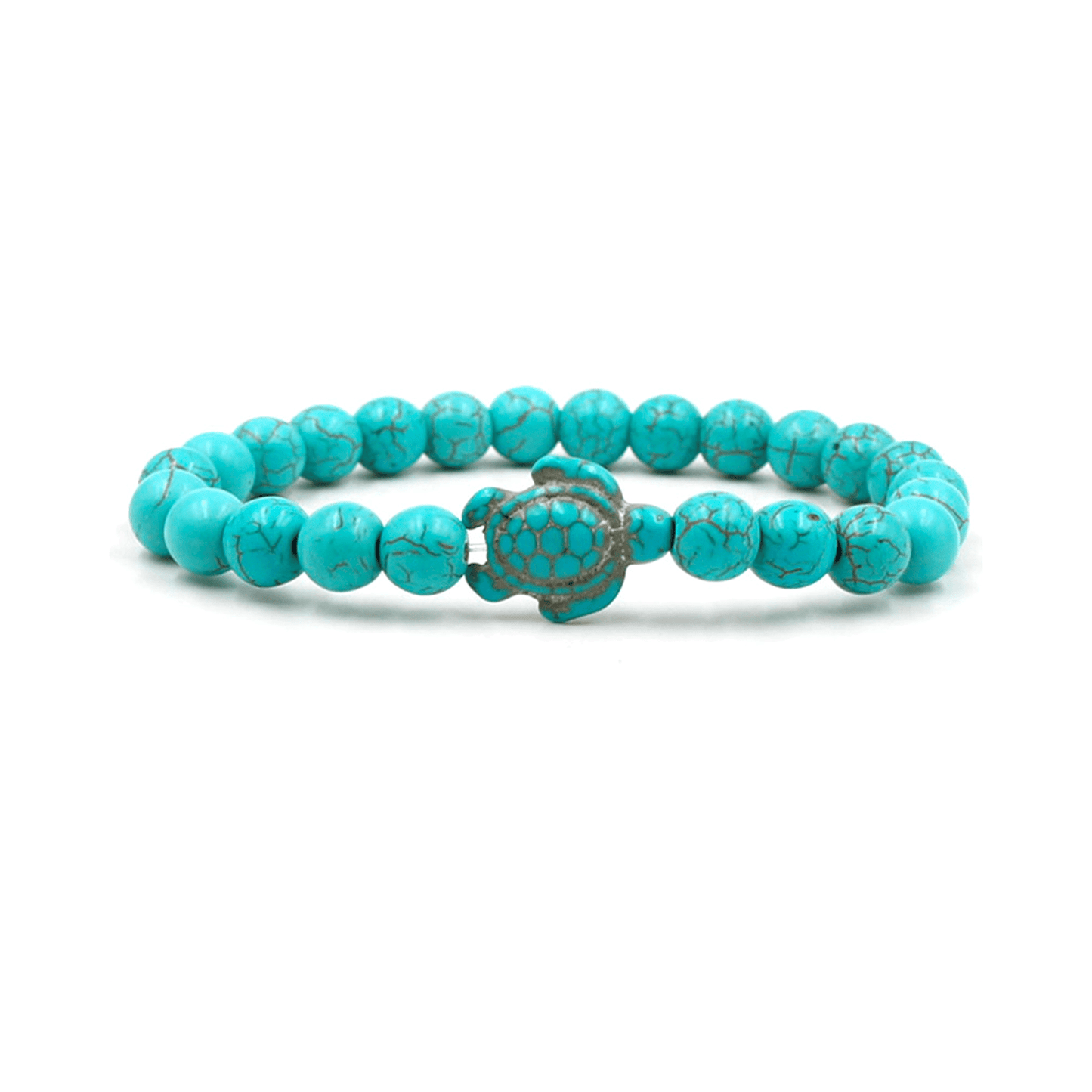 Bracelet perles assemblé de Turquoise et d'Argent 925 - Maison Di Giorgio