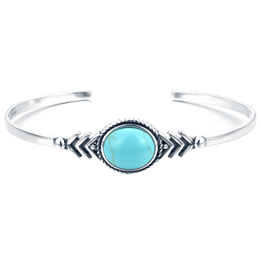 Bracelet en Argent 925 assemblé de Turquoise - Maison Di Giorgio