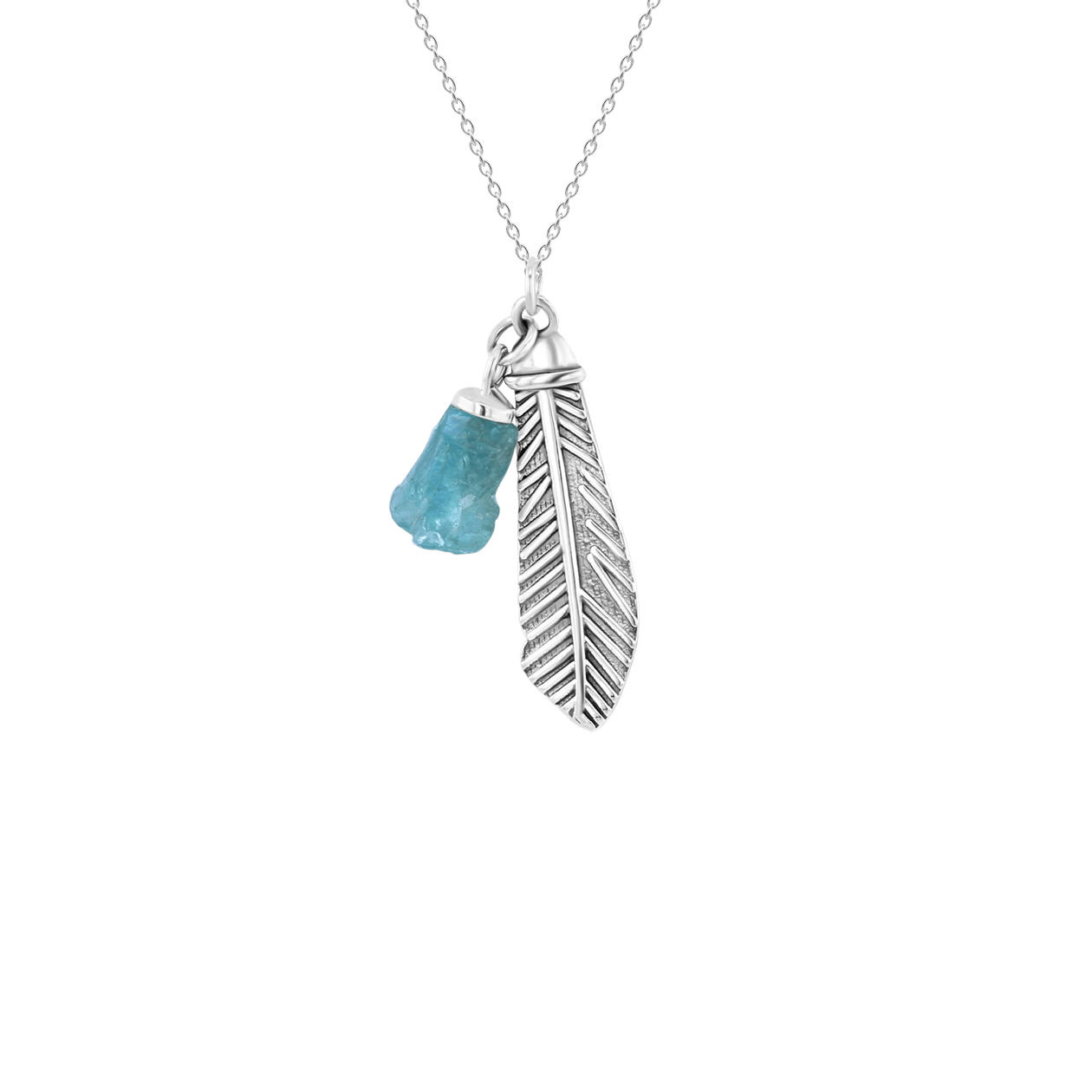 Collier en Argent 925 assemblé d'Apatite - Maison Di Giorgio