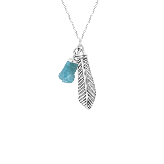 Collier en Argent 925 assemblé d'Apatite - Maison Di Giorgio