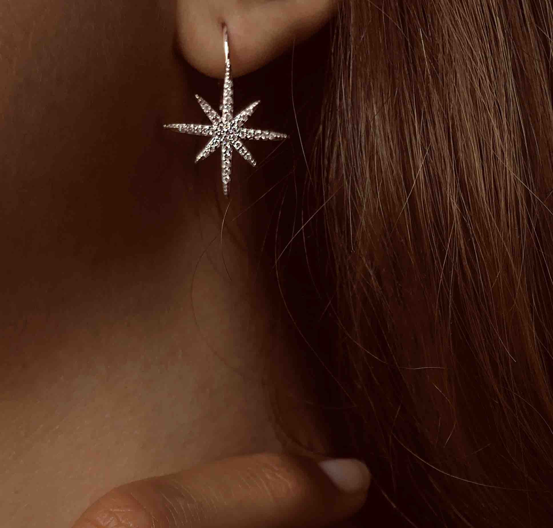 Ensemble de collier et boucles d'oreilles en Argent 925 plaqué Rhodium assemblé d'Oxyde de zirconium - Maison Di Giorgio