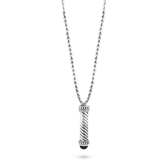 Collier en Argent 925 assemblé d'Onyx noir - Maison Di Giorgio