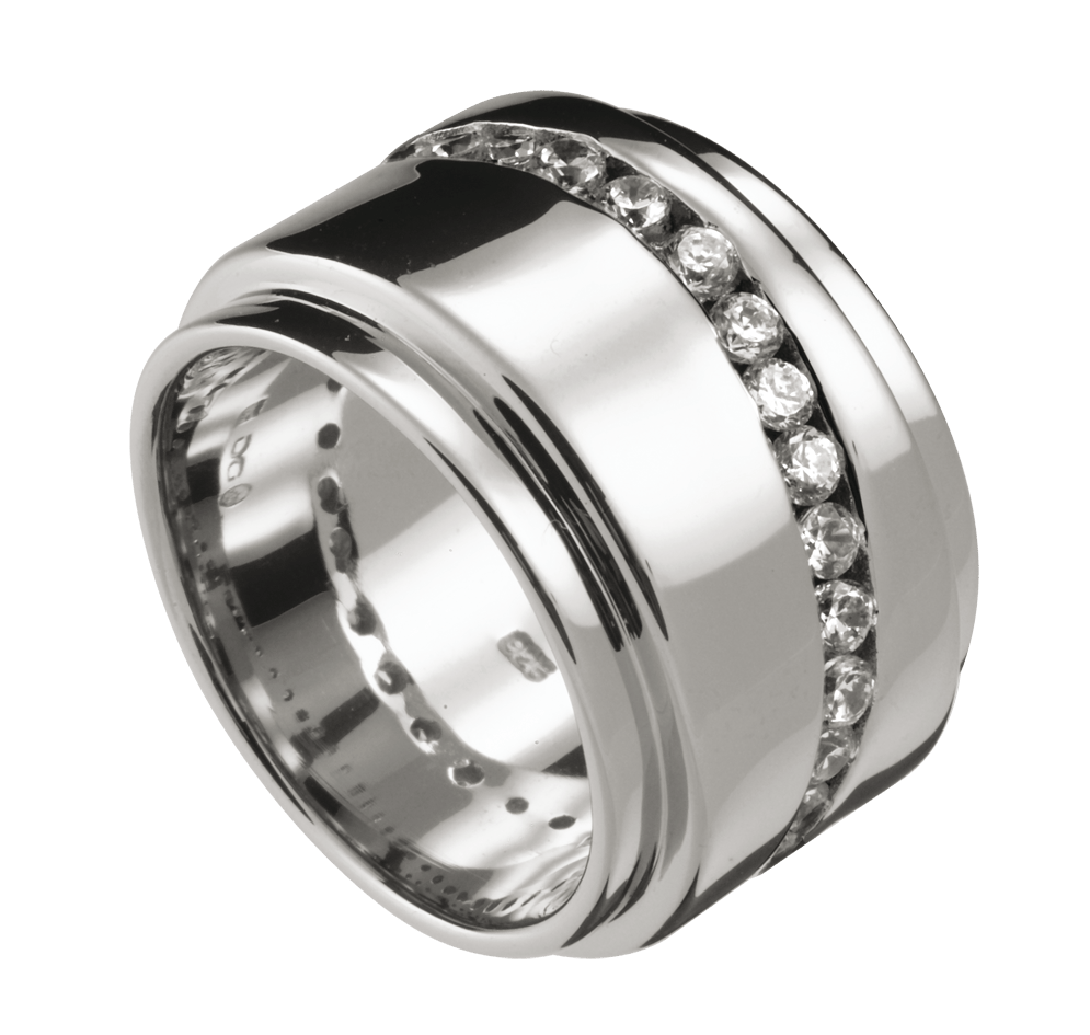 Bague en Argent 925 plaqué Rhodium assemblée d'oxyde de zirconium - Maison Di Giorgio